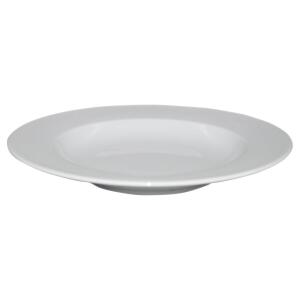 81360 Bord Diep brede rand wit 23 cm.